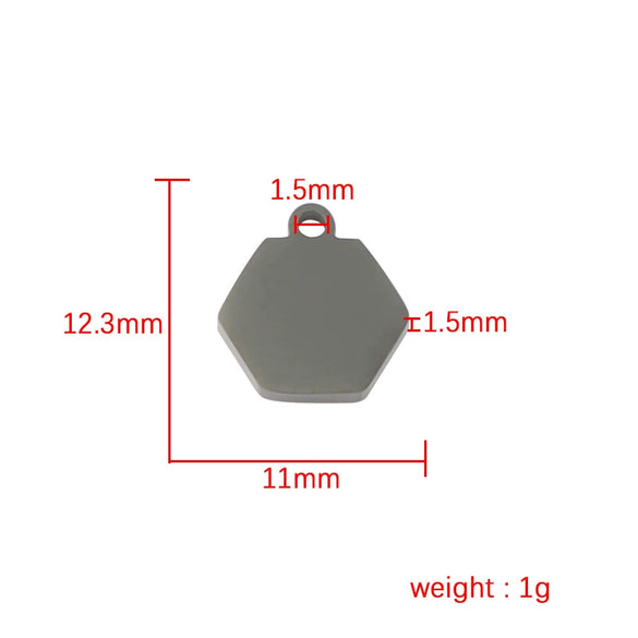 Jewelry Accessories Stainless Steel Polygon Pendant Electroplating Fashion Geometric