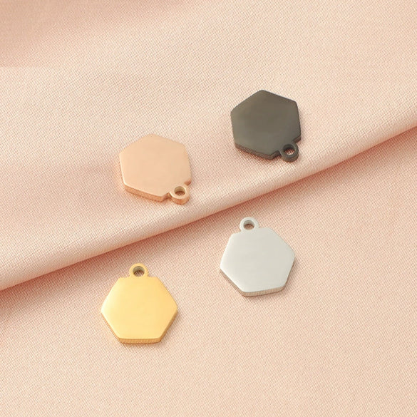 Jewelry Accessories Stainless Steel Polygon Pendant Electroplating Fashion Geometric