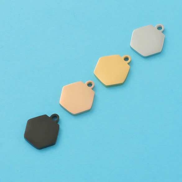 Jewelry Accessories Stainless Steel Polygon Pendant Electroplating Fashion Geometric