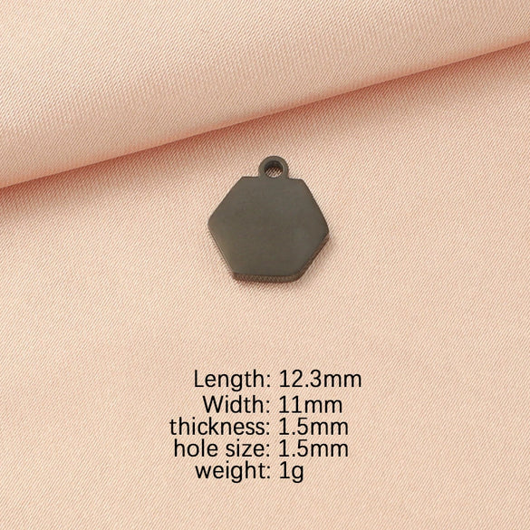 Jewelry Accessories Stainless Steel Polygon Pendant Electroplating Fashion Geometric