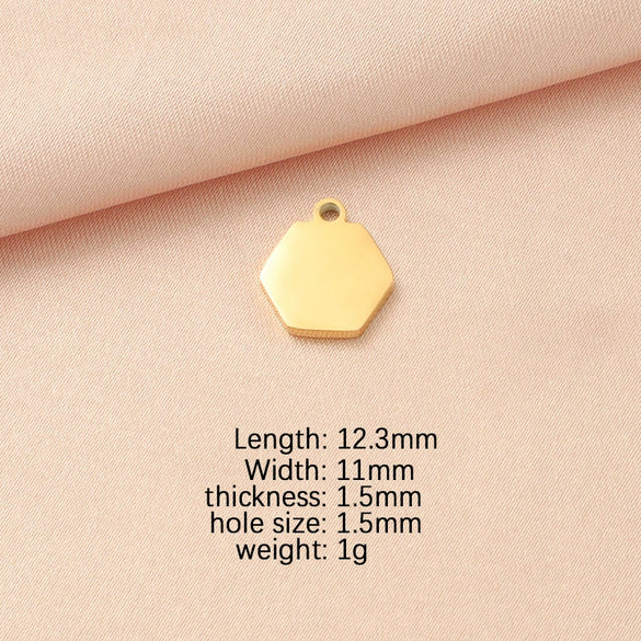 Jewelry Accessories Stainless Steel Polygon Pendant Electroplating Fashion Geometric