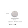 Jewelry Accessories Stainless Steel Real Gold Plated Geometric Round Disc Engraved Inner Hanging Tail Piece