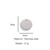 Jewelry Accessories Stainless Steel Real Gold Plated Geometric Round Disc Engraved Inner Hanging Tail Piece