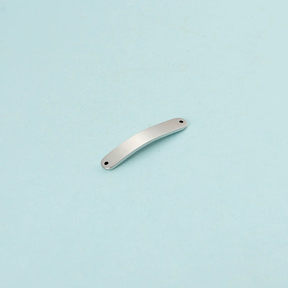 Jewelry Accessories Stainless Steel Rectangular Double Hole Pendant Connector With Mirror Finish Polishing
