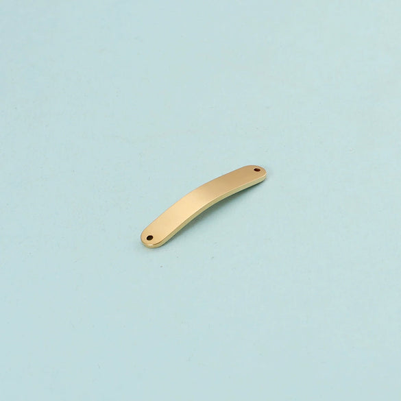 Jewelry Accessories Stainless Steel Rectangular Double Hole Pendant Connector With Mirror Finish Polishing