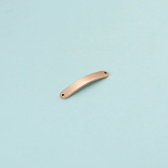 Jewelry Accessories Stainless Steel Rectangular Double Hole Pendant Connector With Mirror Finish Polishing