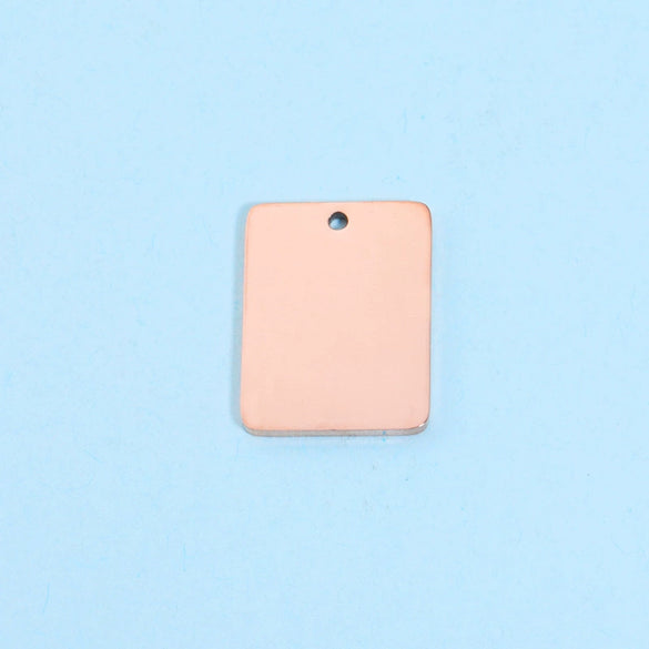 Jewelry Accessories Stainless Steel Rectangular Square Pendant Mirror Polished