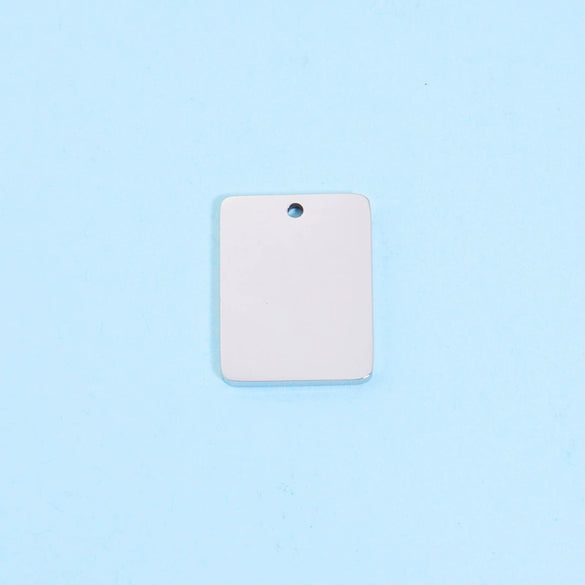 Jewelry Accessories Stainless Steel Rectangular Square Pendant Mirror Polished