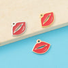 Jewelry Accessories Stainless Steel Red Lips Single Hole Hollow Pendant Fine Polishing Fashion