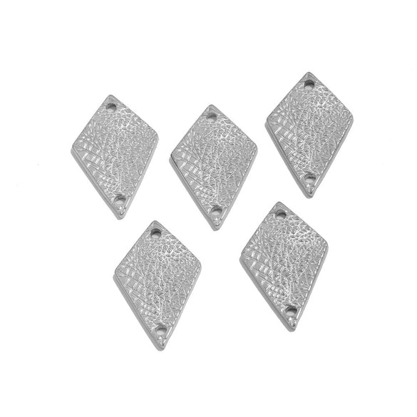 Jewelry Accessories Stainless Steel Retro Hydraulic Geometric Rhombus Pendant Bracelet Necklace