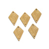 Jewelry Accessories Stainless Steel Retro Hydraulic Geometric Rhombus Pendant Bracelet Necklace