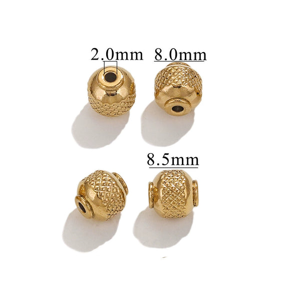 Jewelry Accessories Stainless Steel Round Bead Electroplated Drilling Bead Bracelet