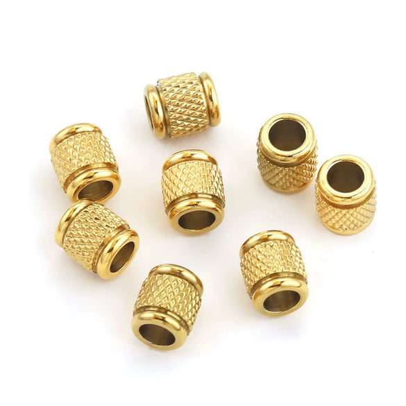Jewelry Accessories Stainless Steel Round Bead Electroplated Drilling Bead Bracelet
