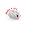 Jewelry Accessories Stainless Steel Round Bead Electroplated Drilling Bead Bracelet