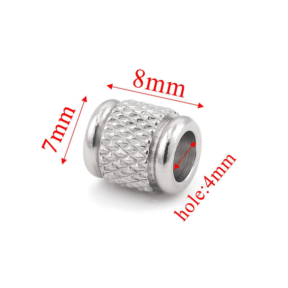 Jewelry Accessories Stainless Steel Round Bead Electroplated Drilling Bead Bracelet