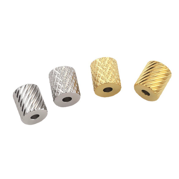 Jewelry Accessories Stainless Steel Round Bead Electroplated Drilling Bead Bracelet