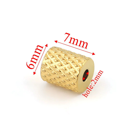 Jewelry Accessories Stainless Steel Round Bead Electroplated Drilling Bead Bracelet
