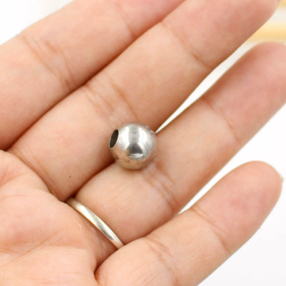 Jewelry Accessories Stainless Steel Round Beads Polishing Smooth Diy Loose Beads