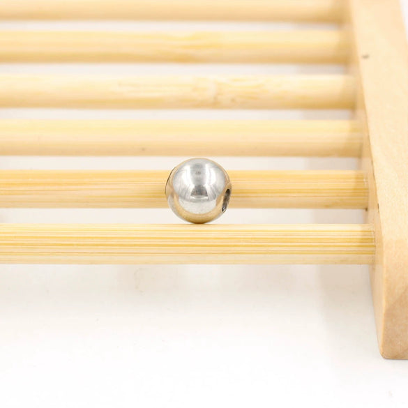 Jewelry Accessories Stainless Steel Round Beads Polishing Smooth Diy Loose Beads