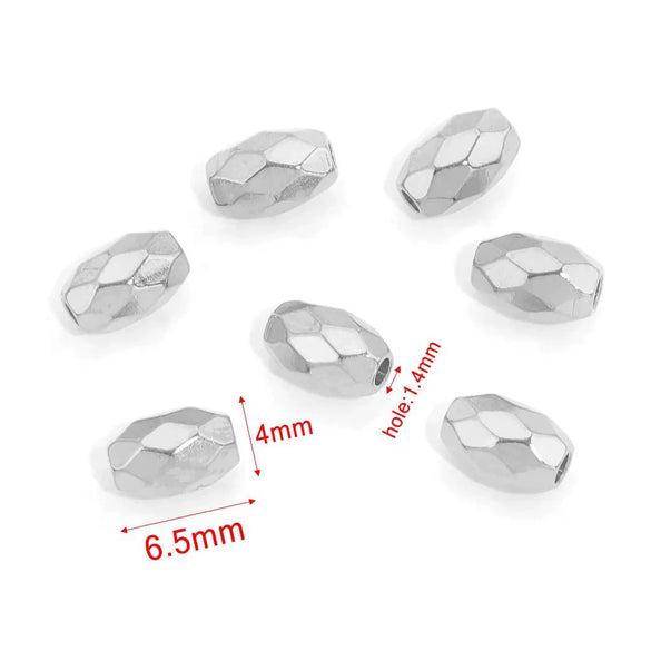 Jewelry Accessories Stainless Steel Round Beads Titanium Steel Arc Beads Vacuum Gold Plated