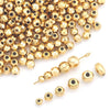 Jewelry Accessories Stainless Steel Round Beads Titanium Steel Arc Beads Vacuum Gold Plated
