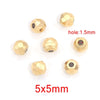 Jewelry Accessories Stainless Steel Round Beads Titanium Steel Arc Beads Vacuum Gold Plated