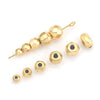 Jewelry Accessories Stainless Steel Round Beads Titanium Steel Arc Beads Vacuum Gold Plated