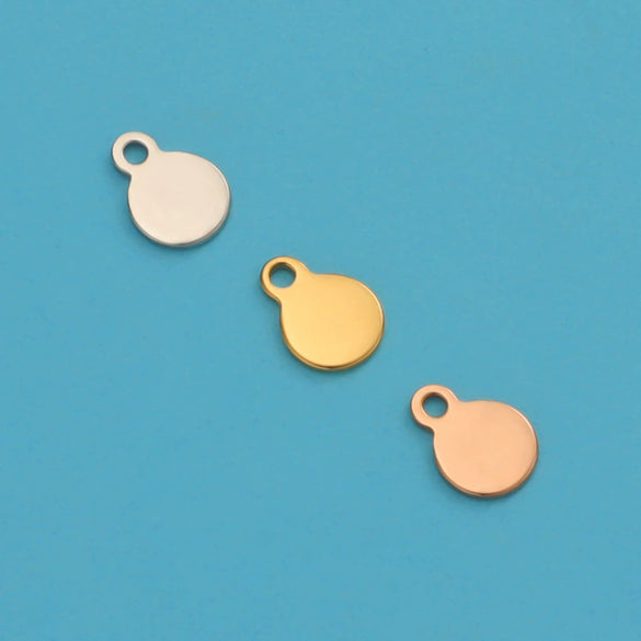 Jewelry Accessories Stainless Steel Round Creative Diy Pendant Fully Polished Electroplated
