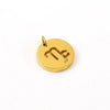 Jewelry Accessories Stainless Steel Round Cut Out Constellation Pendant For Diy Necklace Bracelet Electroplating