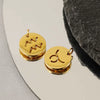 Jewelry Accessories Stainless Steel Round Cut Out Constellation Pendant For Diy Necklace Bracelet Electroplating