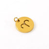 Jewelry Accessories Stainless Steel Round Cut Out Constellation Pendant For Diy Necklace Bracelet Electroplating