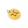 Jewelry Accessories Stainless Steel Round Cut Out Constellation Pendant For Diy Necklace Bracelet Electroplating