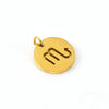 Jewelry Accessories Stainless Steel Round Cut Out Constellation Pendant For Diy Necklace Bracelet Electroplating