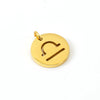 Jewelry Accessories Stainless Steel Round Cut Out Constellation Pendant For Diy Necklace Bracelet Electroplating