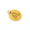 Jewelry Accessories Stainless Steel Round Cut Out Constellation Pendant For Diy Necklace Bracelet Electroplating