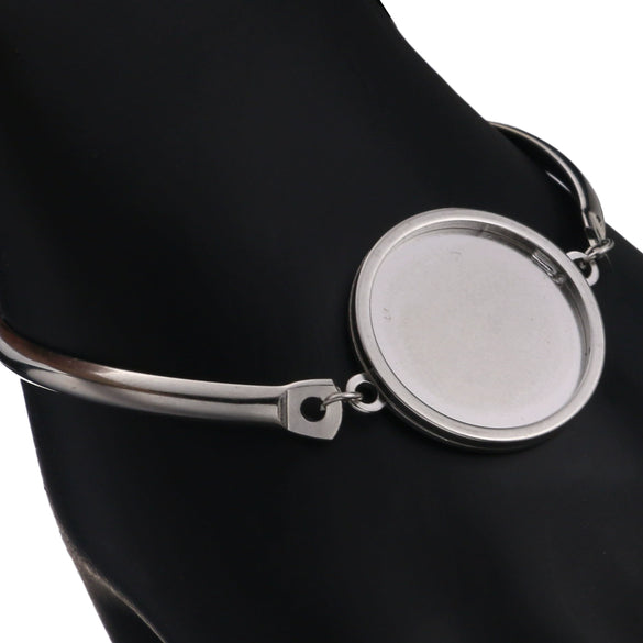 Jewelry Accessories Stainless Steel Round Diy Bracelet With Polishing Process