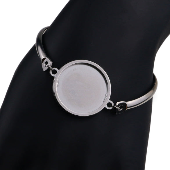Jewelry Accessories Stainless Steel Round Diy Bracelet With Polishing Process