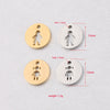 Jewelry Accessories Stainless Steel Round Hollow Humanshaped Fine Polishing Glossy Pendant For Boys And Girls