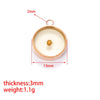 Jewelry Accessories Stainless Steel Round Mustard Seed Pendant Rose Gold Electroplated Necklace Bracelet