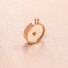 Jewelry Accessories Stainless Steel Round Mustard Seed Pendant Rose Gold Electroplated Necklace Bracelet