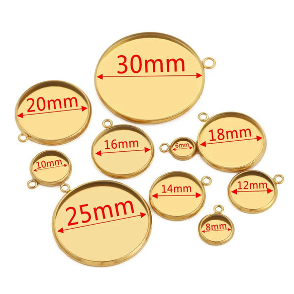 Jewelry Accessories Stainless Steel Round Pendant Welding Electroplating