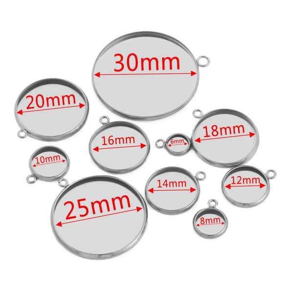 Jewelry Accessories Stainless Steel Round Pendant Welding Electroplating