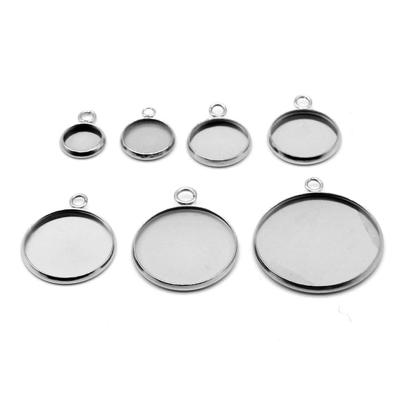 Jewelry Accessories Stainless Steel Round Pendant Welding Electroplating