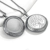 Jewelry Accessories Stainless Steel Round Photo Box Pendant Vintage Embossed Pattern 18K Electroplated