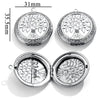 Jewelry Accessories Stainless Steel Round Photo Box Pendant Vintage Embossed Pattern 18K Electroplated