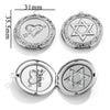 Jewelry Accessories Stainless Steel Round Photo Box Pendant Vintage Embossed Pattern 18K Electroplated