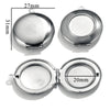 Jewelry Accessories Stainless Steel Round Photo Box Pendant Vintage Embossed Pattern 18K Electroplated