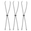 Jewelry Accessories Stainless Steel Rubber Bead Adjustable Chain 18K Vacuum Plated Square Pearl Retractable Tail Chain Electroplated