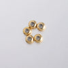 Jewelry Accessories Stainless Steel Rubber Ring Positioning Beads Smooth Geometric Electroplated Bracelet Diy