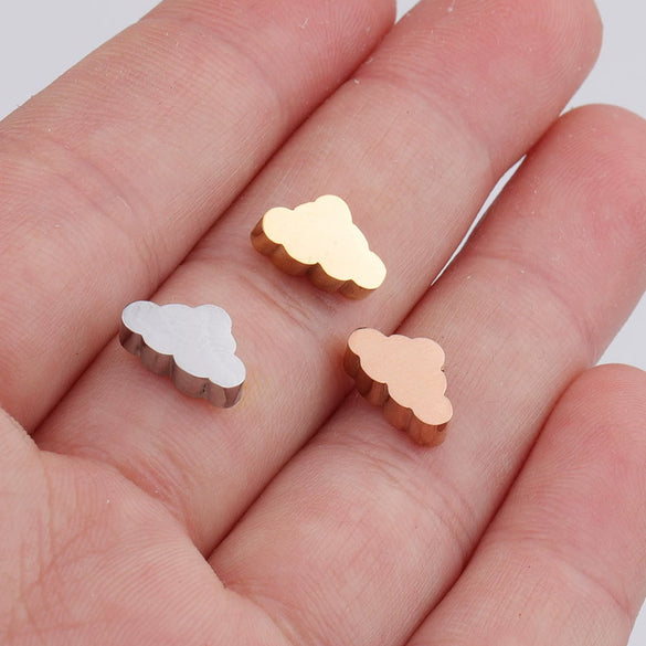 Jewelry Accessories Stainless Steel Spot Mirror Small Hole Beads Cloud Pendant Polishing Figure